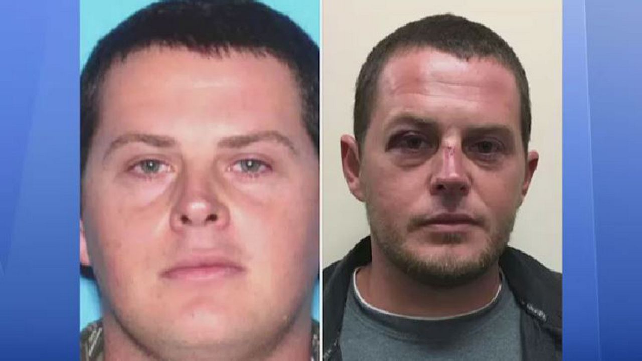 The suspect, 32-year-old Jeremy Patrick Wharton, in two different photos. (Photo courtesy: New Smyrna Beach Police)