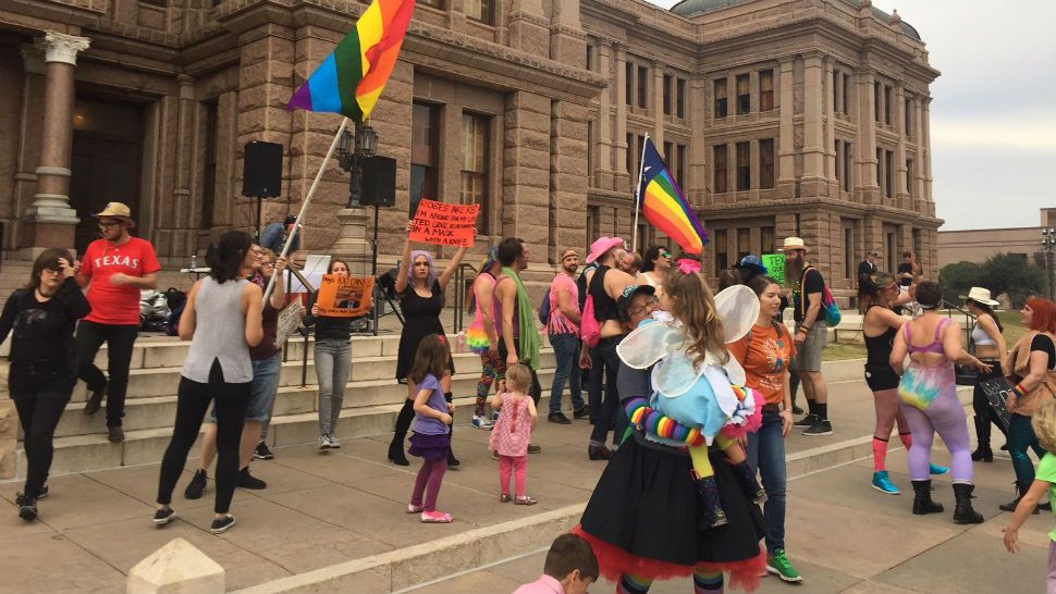 Photo from the Queer Dance Freakout at the Texas Capitol on Feb. 24. (Spectrum News/FILE)