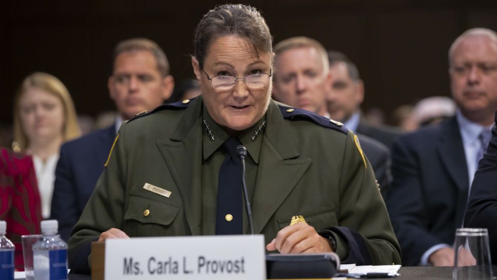 In this July 31, 2018 photo, Customs and Border Protection U.S. Border Patrol Acting Chief, Carla Provost, makes an opening statement as the Senate Judiciary Committee holds a hearing on the Trump administration's policies on immigration enforcement and family reunification efforts, on Capitol Hill in Washington. Provost was named the U.S. Border Patrol’s first female chief in its 94-year-history. She had been acting chief since April 2017, so her appointment by Customs and Border Protection Commissioner Kevin McAleenan was no surprise. Only about 5 percent of the Border Patrol’s nearly 20,000 agents are women. (AP Photo/J. Scott Applewhite)