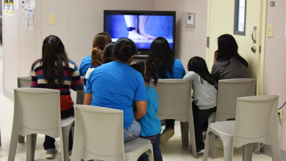 This Thursday, Aug. 9, 2018, photo, provided by U.S. Immigration and Customs Enforcement, shows a scene from a tour of South Texas Family Residential Center in Dilley, Texas. Currently housing 1,520 mothers and their children, about 10 percent are families who were temporarily separated and then reunited under a “zero tolerance policy” that has since been reversed. (Charles Reed/U.S. Immigration and Customs Enforcement via AP)