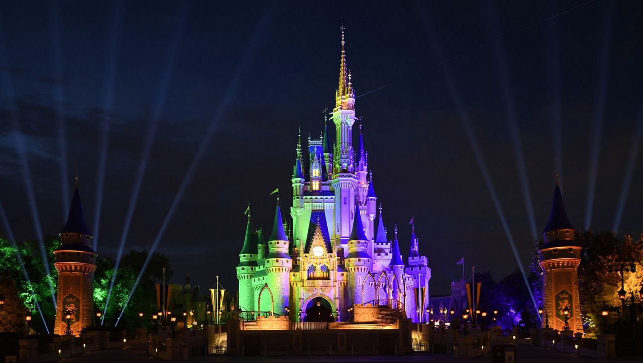 Walt Disney World Resort temporarily lit its iconic Cinderella Castle in the two teams’ primary colors – Orlando City’s purple and Portland’s green. The specially-colored Cinderella Castle honors the successful return of professional sports and the Cast Members who helped make the tournament happen, (Photo Courtesy of Walt Disney Woorld)