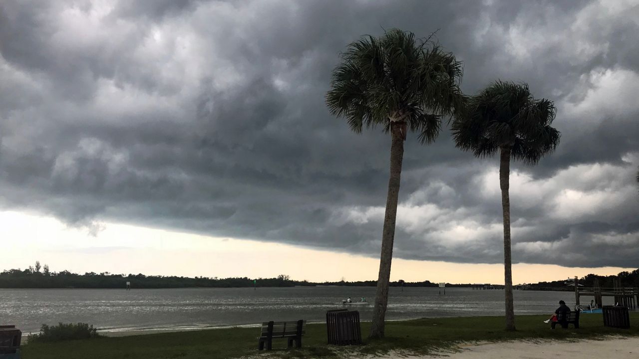 Sent via Spectrum News 13 app: Storms approaching Edgewater on Tuesday, Aug. 14, 2018. (Alicia Watson, viewer)