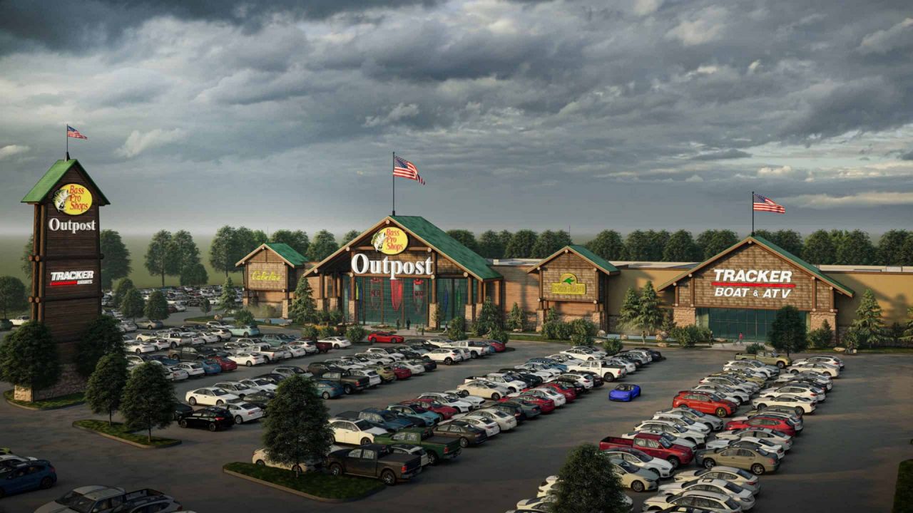 A rendering of the original plans for the Bass Pro Shops location in Sunset Hills. The project has since expanded by nearly 20,000 square feet. (Courtesy/Bass Pro Shops)