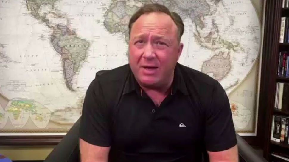 Radio host and conspiracy theorist Alex Jones appears in this file image. (Spectrum News)