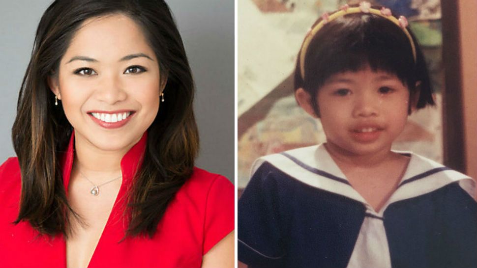 Spectrum News reporter Victoria Maranan on her first day of school. 