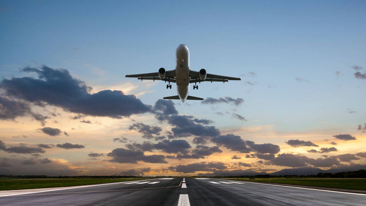 A plane coming up on a landing. (Getty Images) 