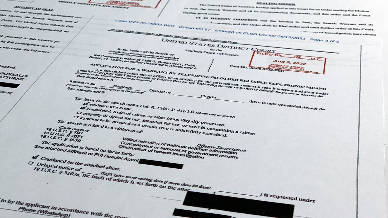 Judge tells DOJ to propose redacted affidavit for release