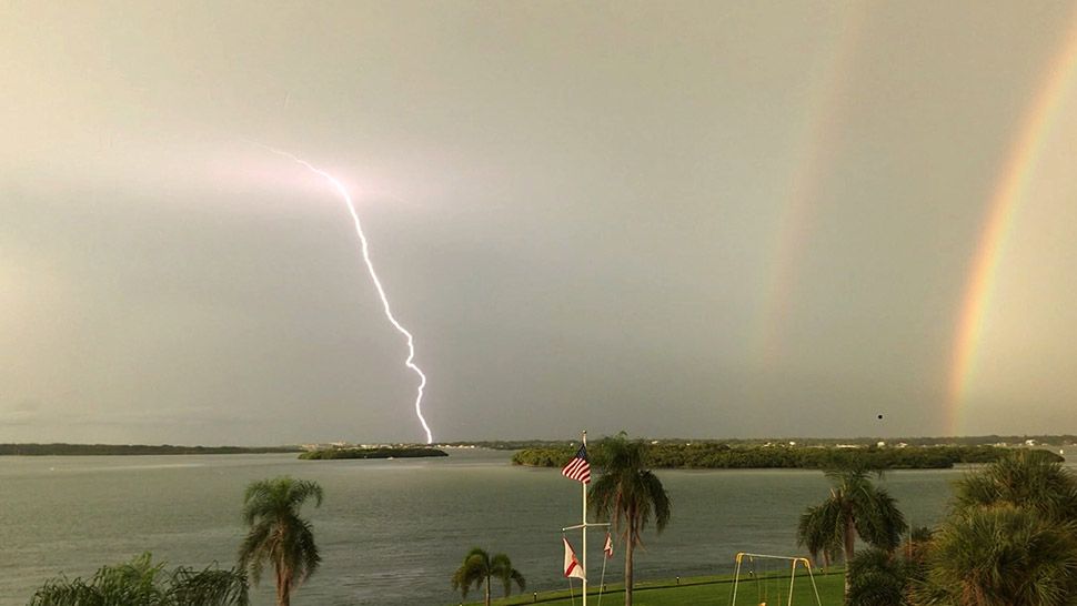 Submitted via the Spectrum Bay News 9 app: Storms move into the Treasure Island area, Sunday, Aug. 18, 2018. (Cynthia Brown, viewer)