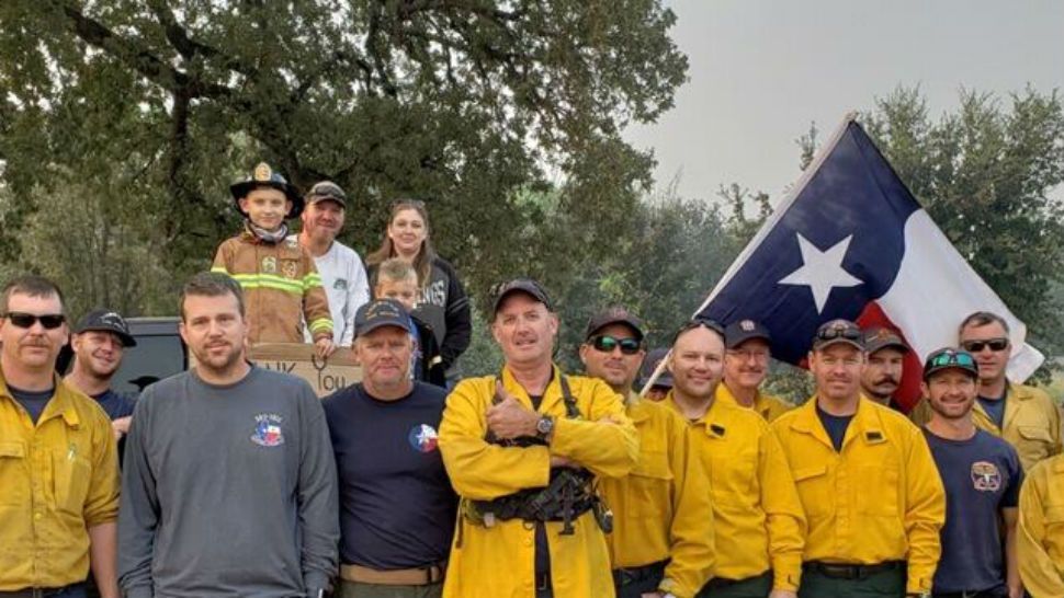 Austin firefighters thanked by California for their help battling the largest wildfire in the state's history. (Photo credit: Battalion Chief Randy Denzer, Austin Fire Department)