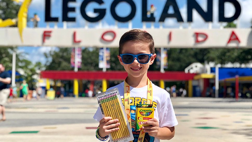 Legoland Florida is offering free parking through Labor Day to encourage visitors to donate school supplies for homeless students. (Legoland)
