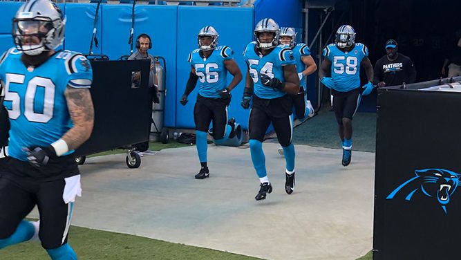 panthers all blue uniforms