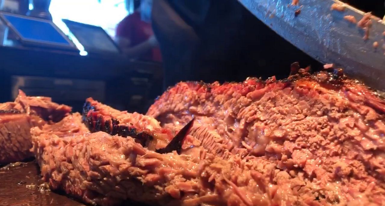 Beef ready to go at Black's Barbecue (Stef Manisero/Spectrum News)