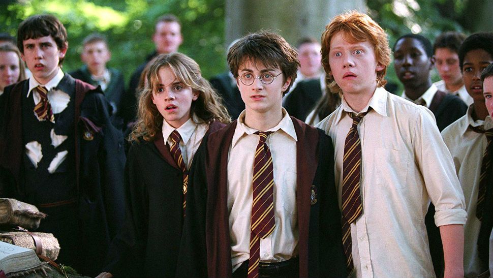 Emma Watson, Daniel Radcliffe and Rupert Grint in a scene from Harry Potter and the Prisoner of Azkaban. (Warner Bros.) 