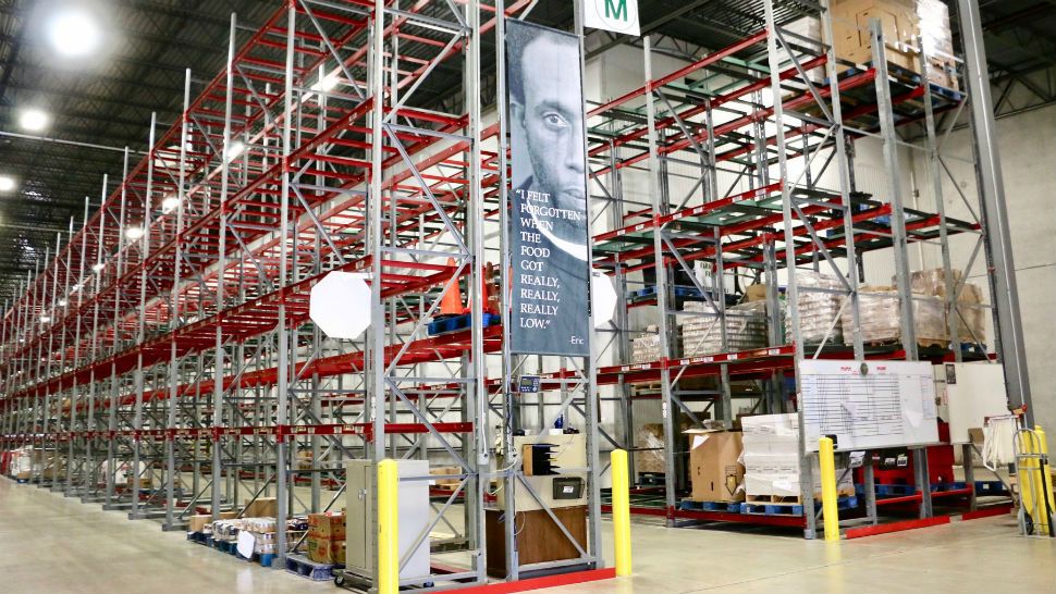 Photo of the shelves at the San Antonio Food Bank. (Courtesy: San Antonio Food Bank Facebook page)