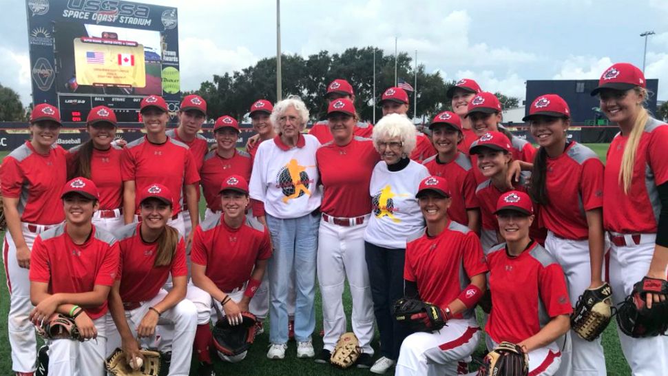 Real Life League Of Their Own Players Visit Space Coast