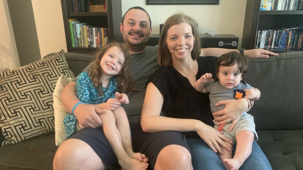 Stephen and Hannah Howard with their children. (Niki Griswold/Spectrum News)