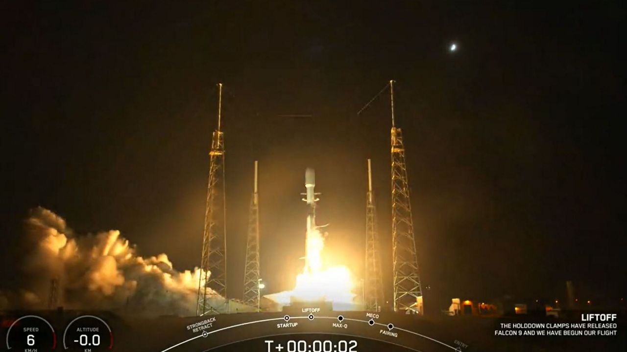 The Falcon 9 rocket left Space Launch Complex 40 at Cape Canaveral Space Force Station on Sunday night for another Starlink mission, but also it sent up an orbital transfer vehicle. (SpaceX)