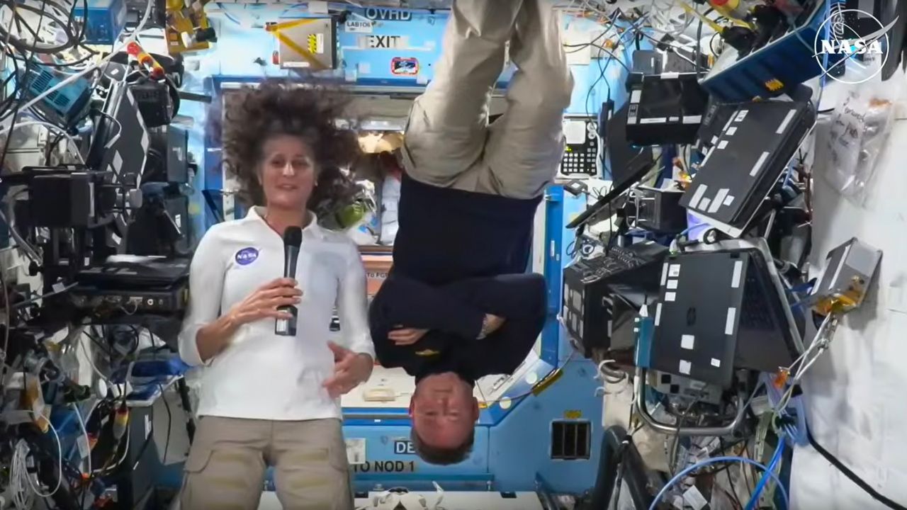 NASA astronauts pilot Sunita "Suni" Williams and Cmdr. Barry "Butch" Wilmore of the Boeing Crew Flight Test spoke to the media on Friday, Sept. 13, 2024, about their thoughts on the issues with Starliners and being on the International Space Station for about eight months. (NASA)