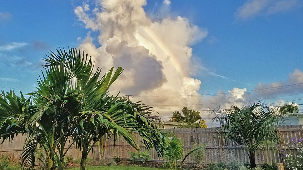 Submitted via Spectrum News 13 app: Rainbow in the cloud was seen over Daytona Beach Shores on Monday, Sept. 24, 2018. (Ross Glabis, viewer)