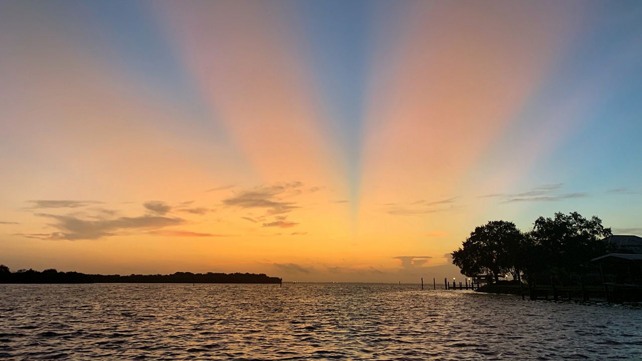 Submitted via Spectrum Bay News 9 app: Beautiful sun rays over Tampa Bay on Saturday. (Courtesy of viewer Tanji Shelton)