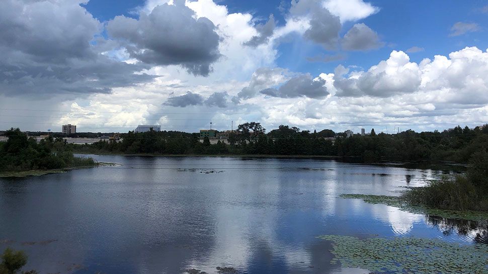Submitted via the Spectrum News 13 app: Clouds fill the sky over the Dr. Phillips area in Orlando, Saturday, Sept. 1, 2018. (Karen Lary, viewer)