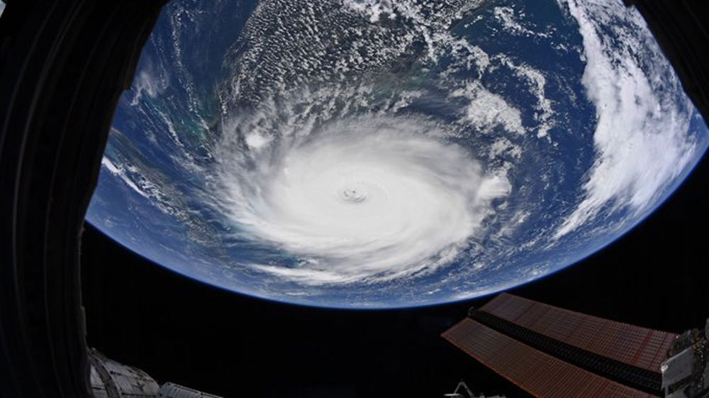 This is an ISS file photo of Hurricane Dorian. 