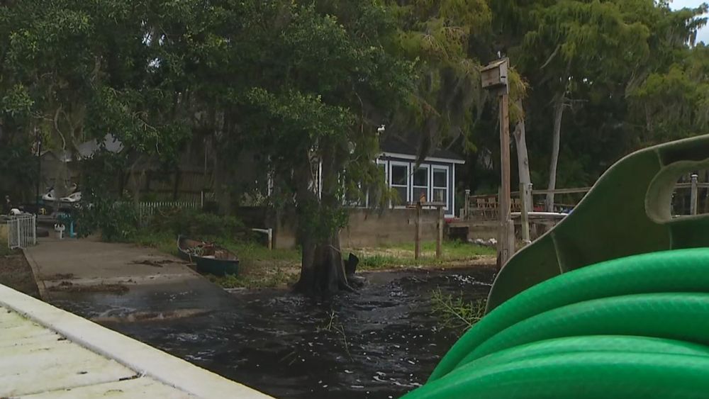 Residents along Lake Harney says the water was higher than normal before Dorian, even for the rainy season.