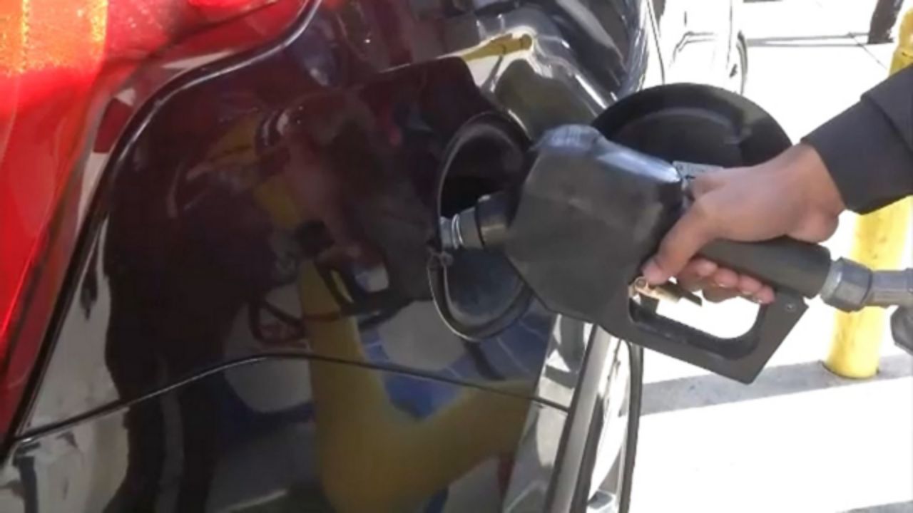 A file photo of a gas pump. 