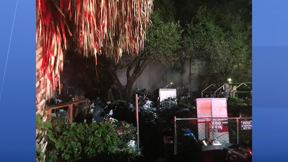 The Hillsborough County Sheriff's Office is conducting a death investigation involving a house fire in the Clair-Mel area early Wednesday morning. (Hillsborough County Fire and Rescue)