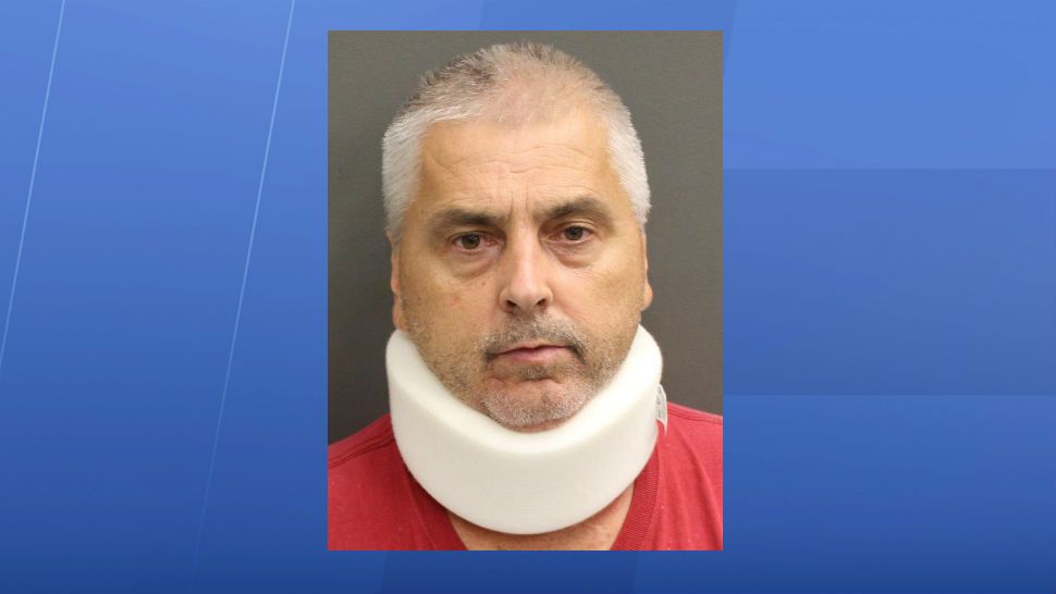 Gregory Lazarchick, 56, of New Jersey, was arrested on a charge of false report of a bombing after authorities say he threatened to blow up a Disney World hotel. (Orange County Jail)