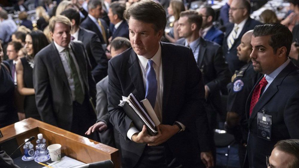 Brett Kavanaugh at the Senate Judiciary Committee during the third day of his Supreme Court confirmation hearing. (J. Scott Applewhite, AP)