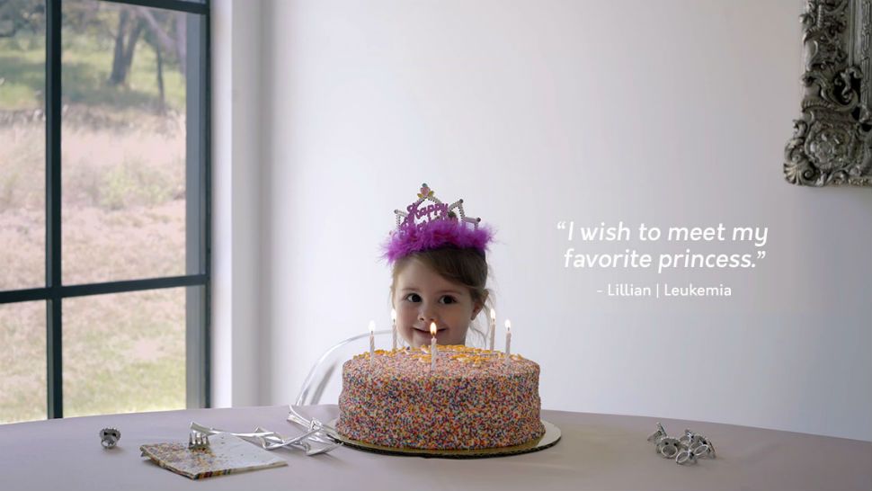 Lillian next to her birthday cake. (Courtesy/Make-A-Wish Central and South Texas)