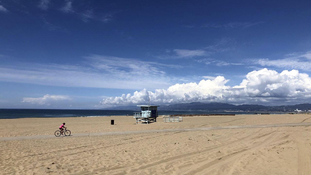 Dockweiler State Beach in the Playa Del Rey section of Los Angeles Wednesday, March 20, 2019. (AP Photo/Brian Melley)