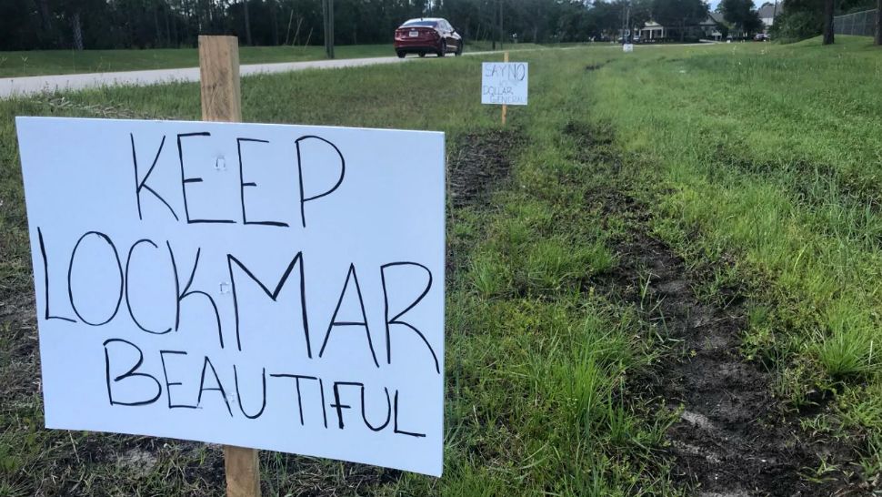 Hundreds of residents in the Lockmar Estates community of Palm Bay are fighting to keep a Dollar General from being built in their neighborhood. (Greg Pallone, staff)