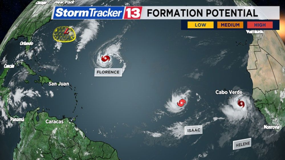 Tropical Storms Florence, Isaac and Helene.