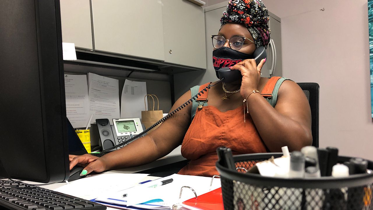 Lydia Tanque is one of 10 student contact tracers working out of UofL’s Department of Environmental Health and Safety, in collaboration with Campus Health, to help curb the spread of COVID-19. 