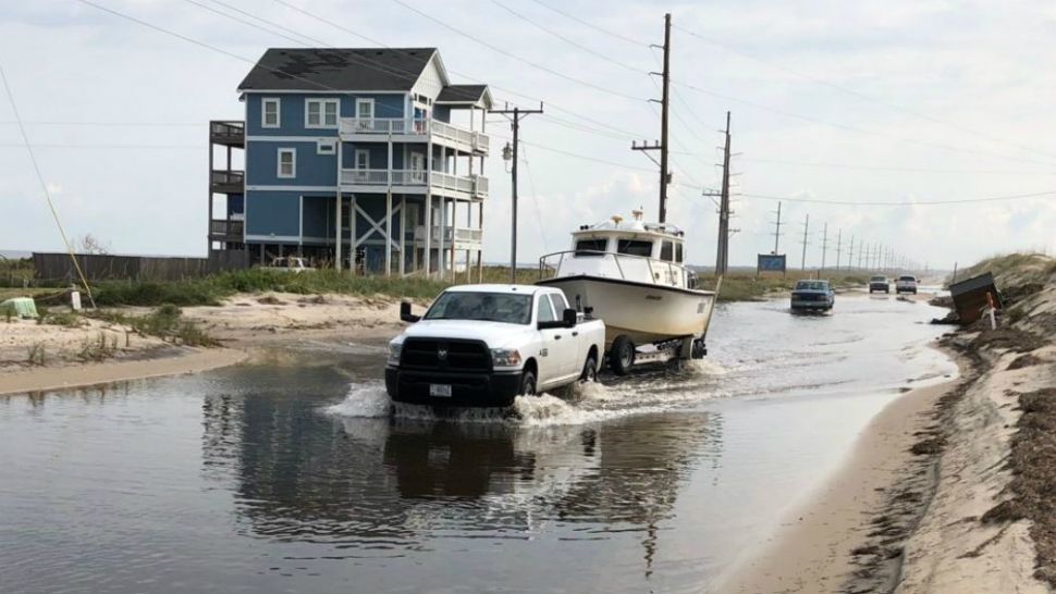 Dorian caused severe flooding and damage in Cape Hatteras and the rest of Dare County. (Madison Cavalchire/Spectrum News)