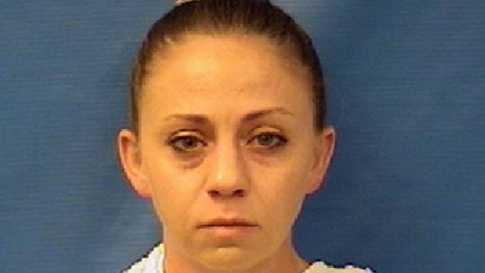 This photo provided by the Kaufman County Sheriff’s Office shows Amber Renee Guyger. Guyger, a Dallas police officer, was arrested Sunday, Sept. 9, 2018, on a manslaughter warrant in the shooting of a black man at his home, Texas authorities said. The Texas Department of Public Safety said in a news release that Guyger was booked into the Kaufman County Jail and that the investigation is ongoing. It said no additional information is available at this time. (Kaufman County Sheriff’s Office via AP)