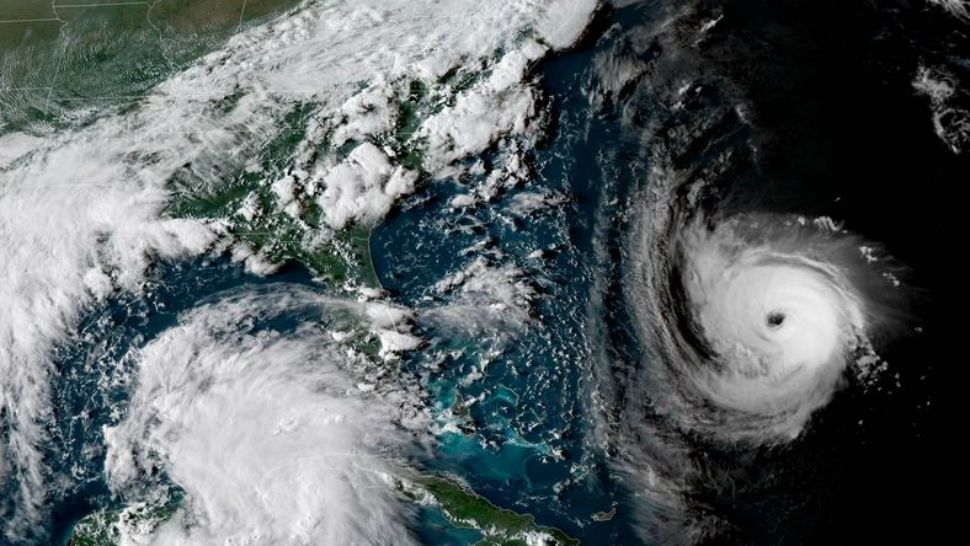 Hurricane Florence is seen in this image taken from an NOAA satellite image. (National Oceanic and Atmospheric Administration)
