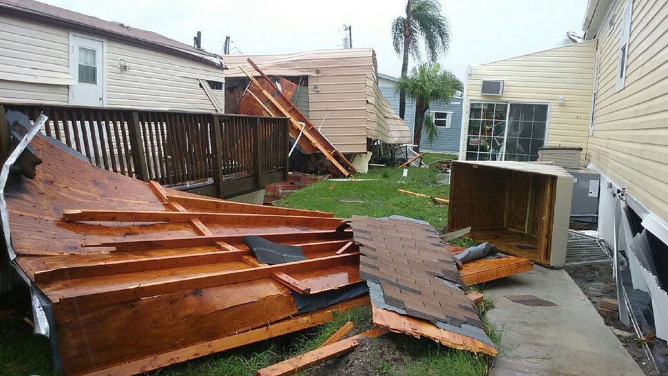 Archived photo of tornado damage in Palm Bay. Photo by Spectrum News 13 staff.