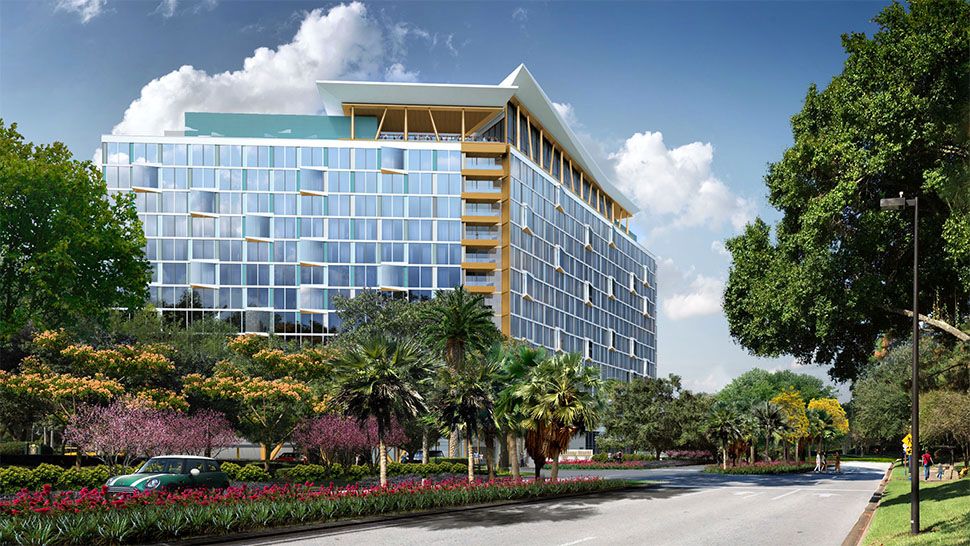 A new 349-room hotel tower will be built at the Walt Disney World Swan and Dolphin Resort. (Tishman)