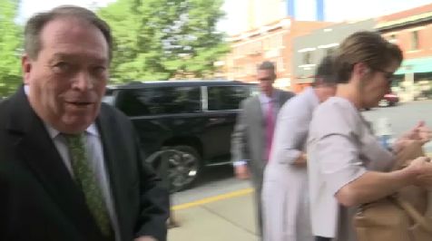 Jerry Lundergan arrives for his arraignment.