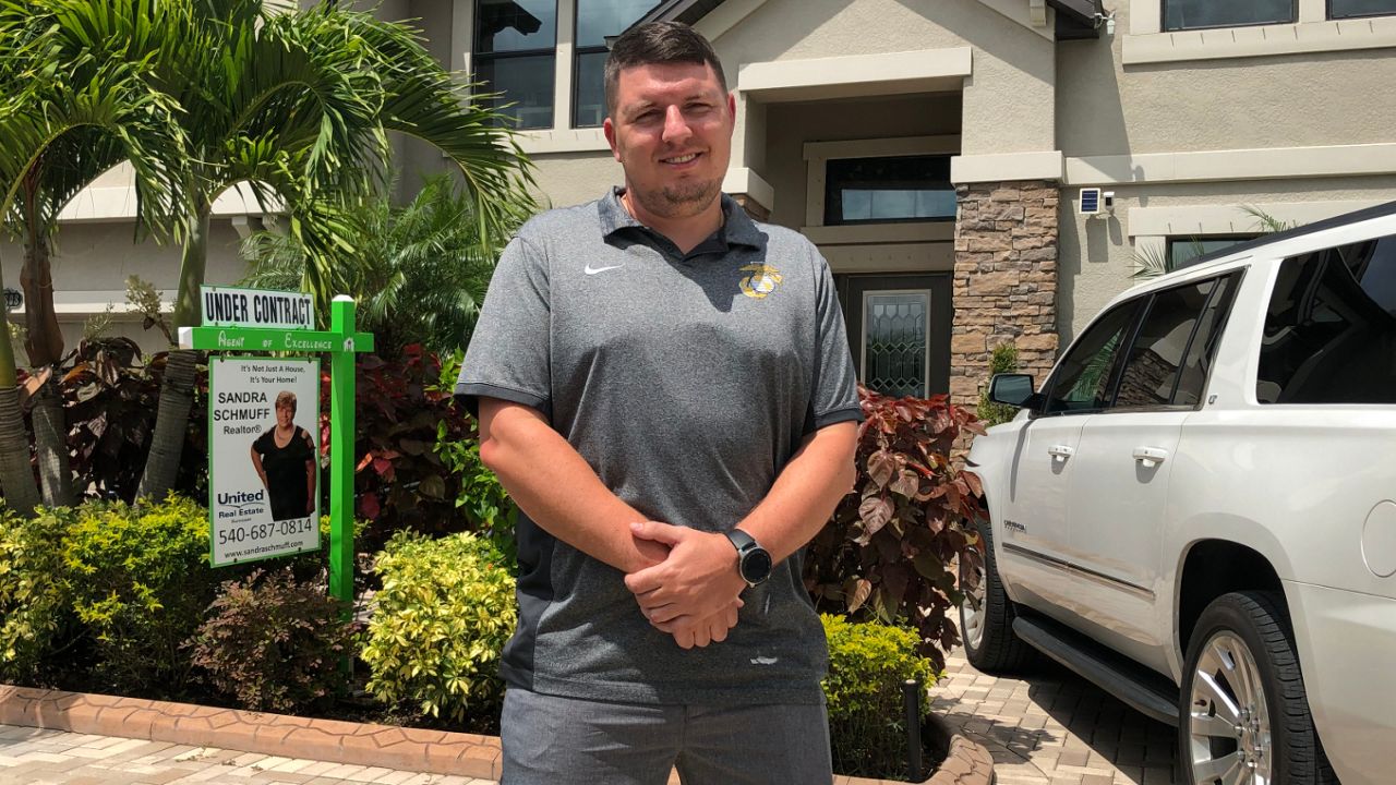 Frank Schmuff Junior said he found a $1.75 million home in Tarpon Springs that he wants to move his family into from Riverview. (Josh Rojas/Spectrum Bay News 9)