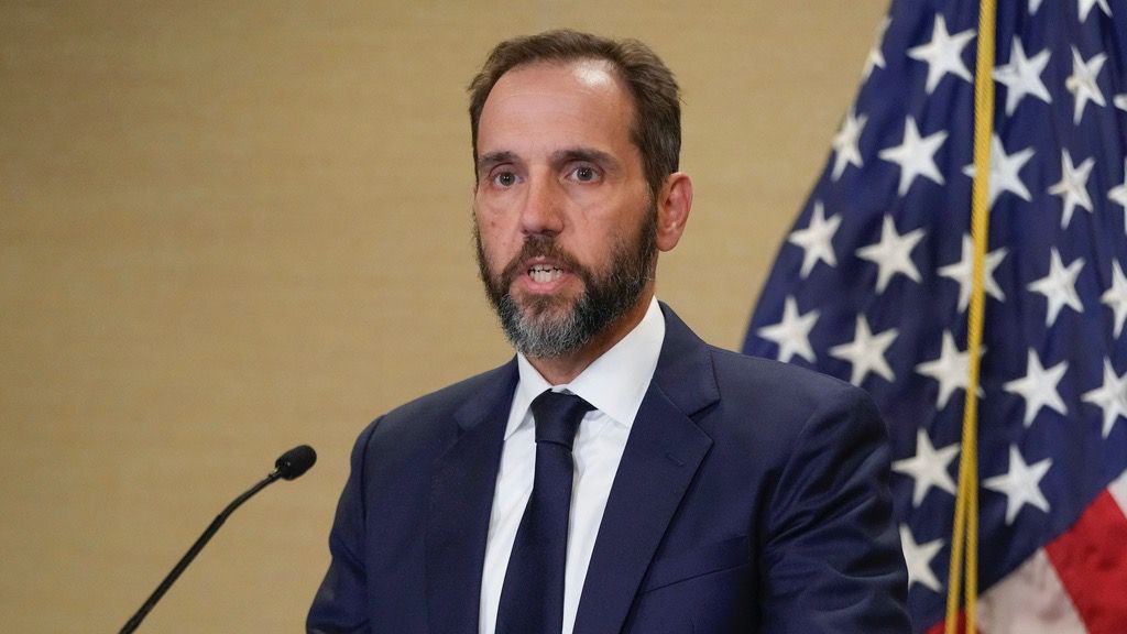 Special counsel Jack Smith speaks about an indictment of former President Donald Trump, Aug. 1, 2023, at a Department of Justice office in Washington. (AP Photo/Jacquelyn Martin, File)