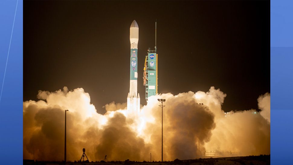 A United Launch Alliance Delta II rocket carrying NASA's Ice, Cloud and land Elevation Satellite-2 spacecraft lifted off from Space Launch on Sept. 15 at 6:02 a.m. (United Launch Alliance)