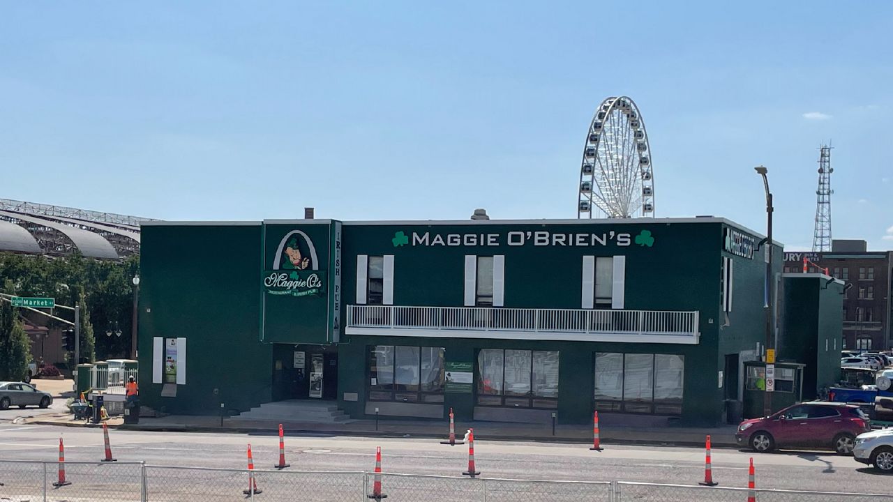 Maggie O'Brien's is closed for renovations until October. The Downtown West restaurant and pub hopes to capitalize on being across the street from the new Centene Stadium. (Spectrum News/Gregg Palermo)