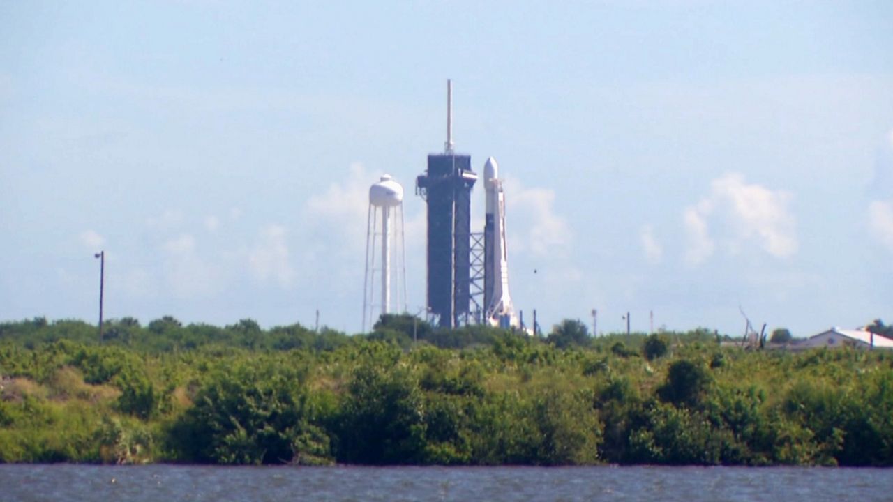 SpaceX said an issue with the drone ship recovery zone led to postponing the launch. (Spectrum News)