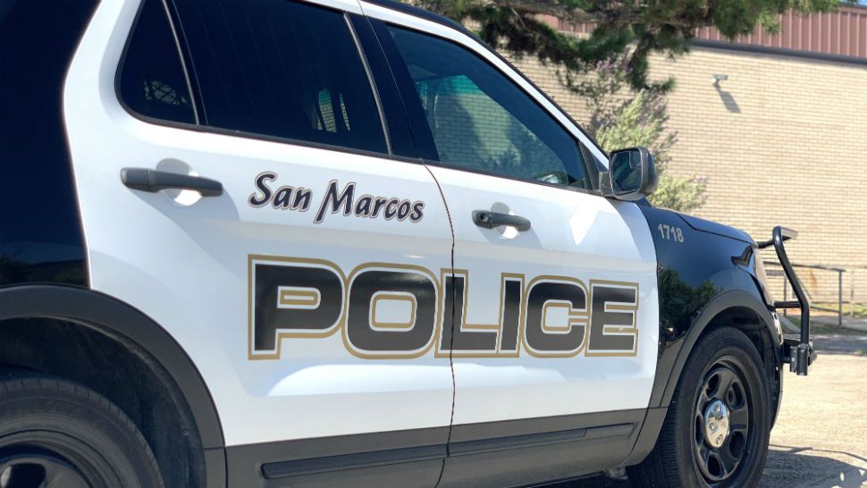 San Marcos police vehicle.