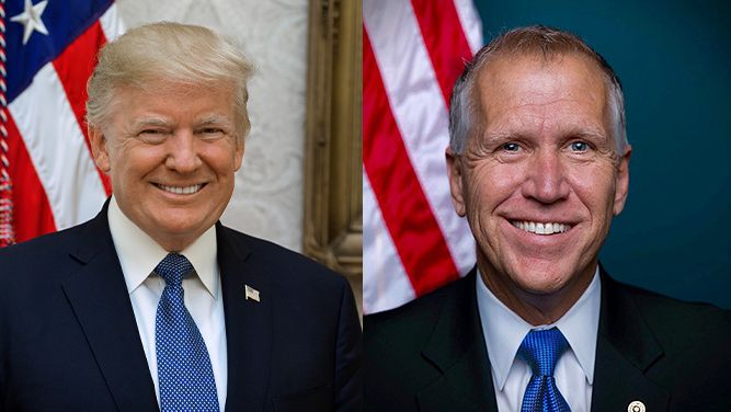 Donald Trump and Thom Tillis