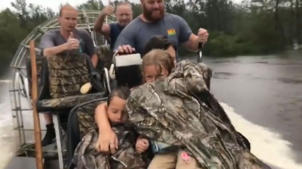 The Wild Florida team rescued a family that has been swept away in a flash flood in North Carolina over the weekend. (Wild Florida)